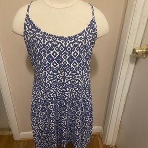 Blue print dress